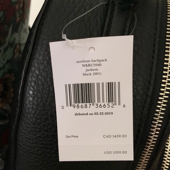 Kate Spade Medium Jackson backpack Black leather - Picture 3 of 11